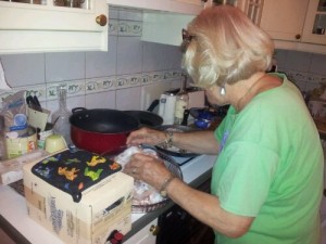 Ossobuco cooking with Ginette